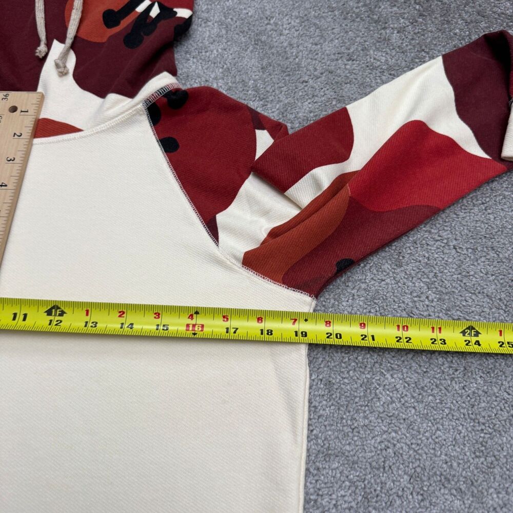 Burton Lima Tunic Funnel Neck Pullover Sweatshirt Womens Small Beige Red Floral - Picture 8 of 15